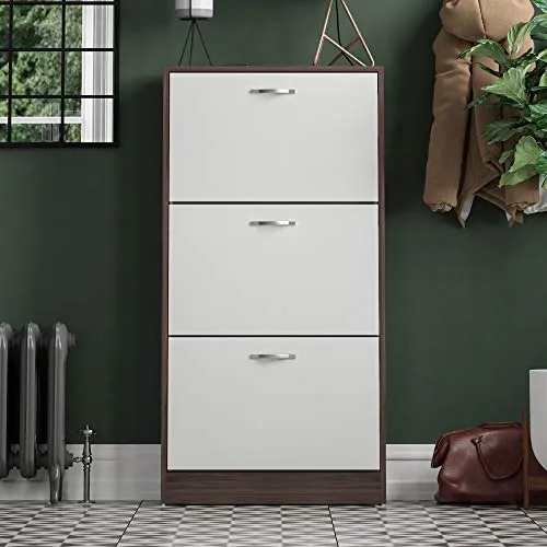 Vida Designs B01MCSS6A1.FR.VC Armadio, Legno, Noce e Bianco, H 118 x W 60 x D 24