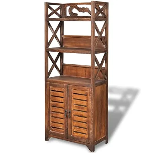vidaXL Armadietto per Bagno Albuquerque Legno Marrone Mobiletto Stoccaggio
