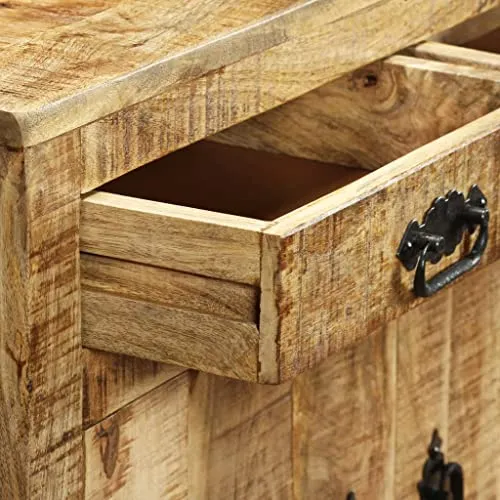 vidaXL Credenza con 2 Cassetti 1 Armadietto Legno Grezzo Mango Cassettiera