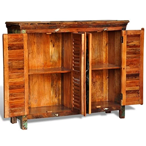 vidaXL Credenza Legno Massello di Riciclo con 4 Sportelli Armadietto Madia