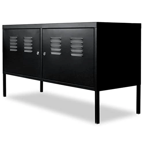 vidaXL Mobile Porta TV 118x40x60 cm Nero Staffa Mobiletto Sostegno Televisore