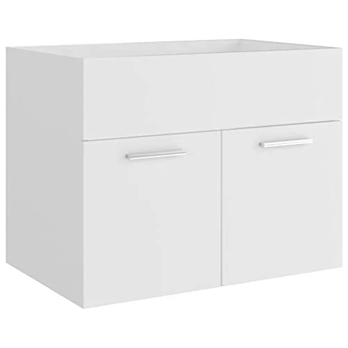 vidaXL Set Mobili da Bagno 2 pz Bianco Truciolato