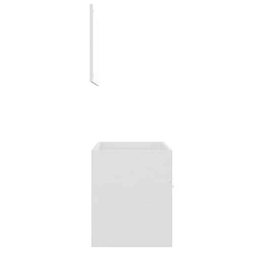 vidaXL Set Mobili da Bagno 2 pz Bianco Truciolato