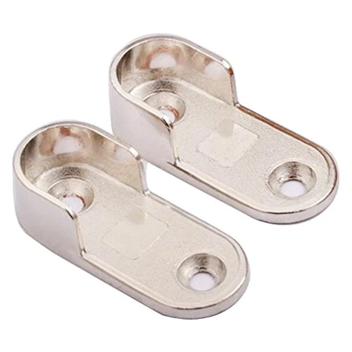 Vientiane Supporto per Binario Armadio, 2 Pezzi Montato Parete Armadio Guida Supporto Staffa Tubo per Asta Armadio (Diamet...