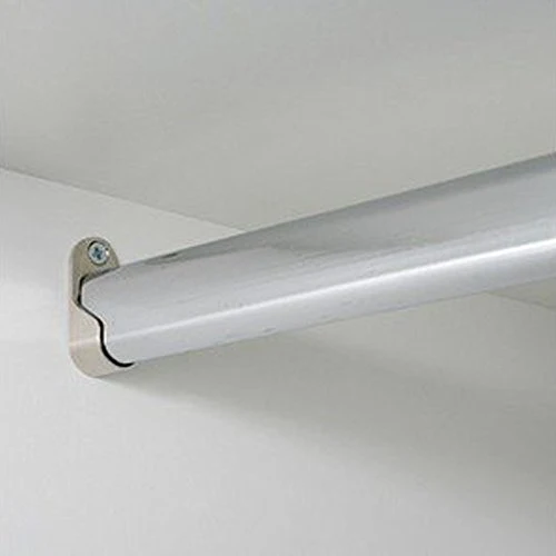 Vientiane Supporto per Binario Armadio, 2 Pezzi Montato Parete Armadio Guida Supporto Staffa Tubo per Asta Armadio (Diamet...