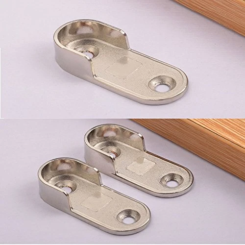 Vientiane Supporto per Binario Armadio, 2 Pezzi Montato Parete Armadio Guida Supporto Staffa Tubo per Asta Armadio (Diamet...