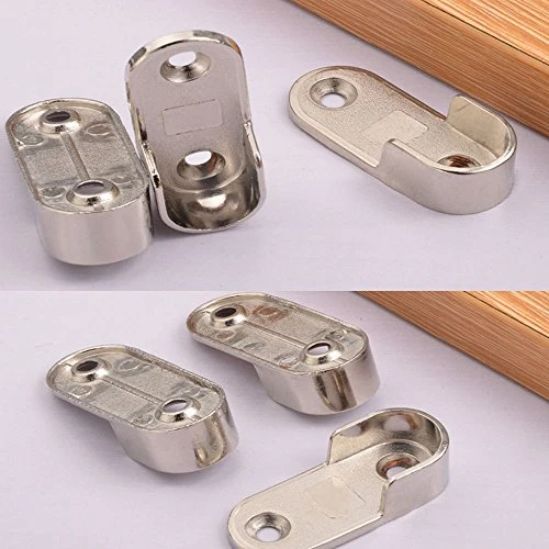 Vientiane Supporto per Binario Armadio, 2 Pezzi Montato Parete Armadio Guida Supporto Staffa Tubo per Asta Armadio (Diamet...