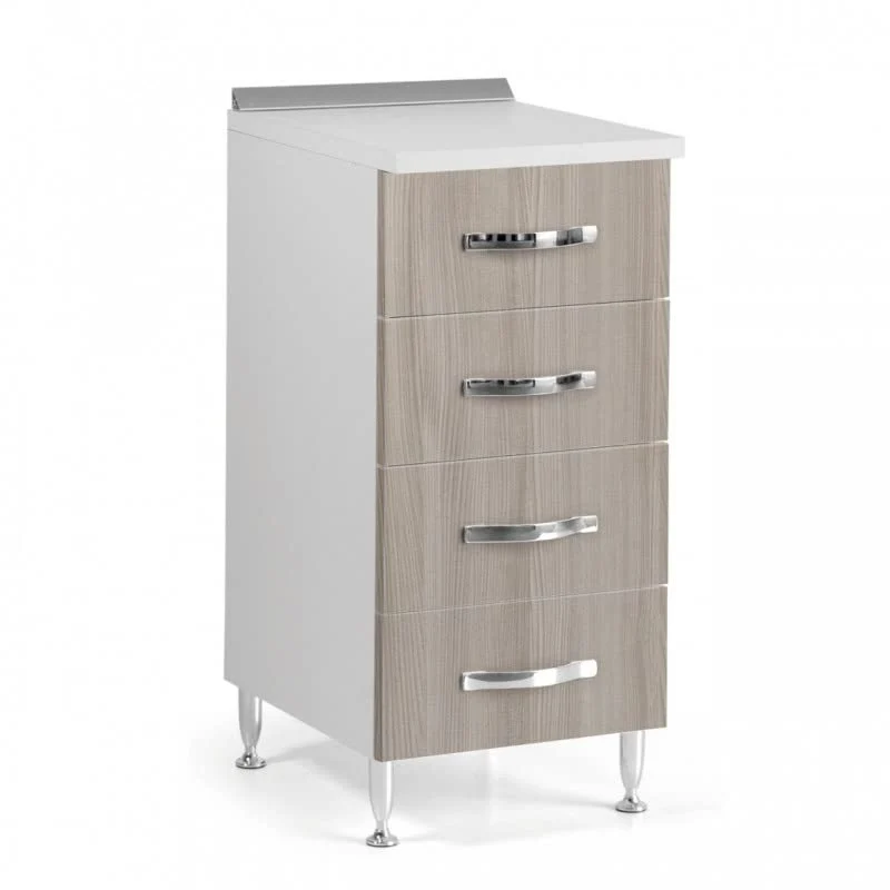 WEBMARKETPOINT Cassettiera per cucina 4 cassetti legno nobilitato Olmo cm H 85x50x40
