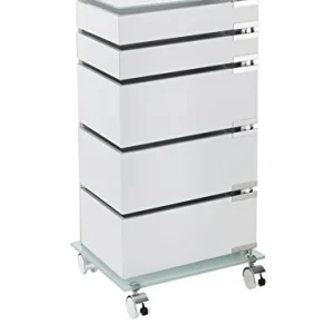 Wink design, High Point, Cassettiera con Ruote, MDF, Bianco