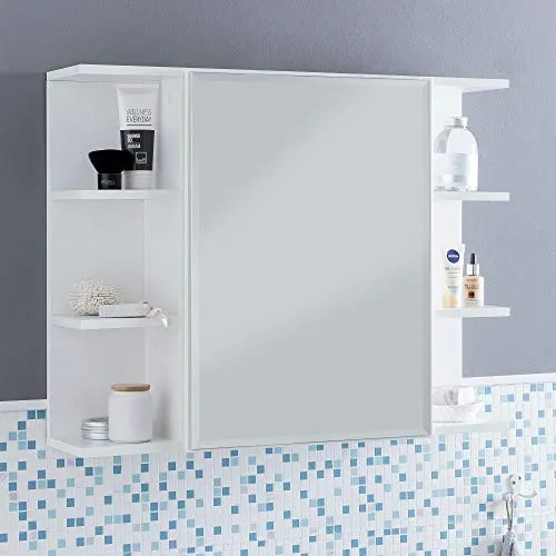 WOHNLING Wl5.754 Armadietto Pensile Legno, Bianco, 80 x 64.5 x 20 cm