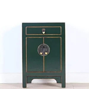 Yajutang Cassettiera cinese comodino legno massello verde abete