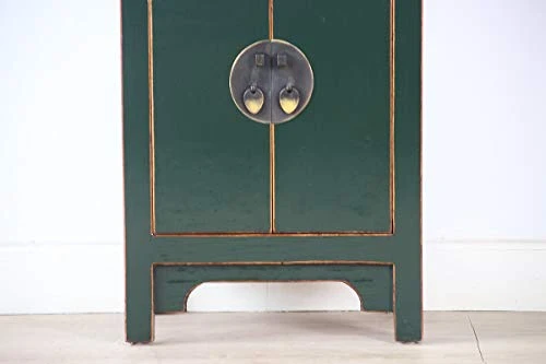 Yajutang Cassettiera cinese comodino legno massello verde abete