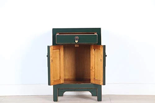Yajutang Cassettiera cinese comodino legno massello verde abete