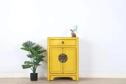 Yajutang cassettiera cinese Orientale/asiatico stile giallo