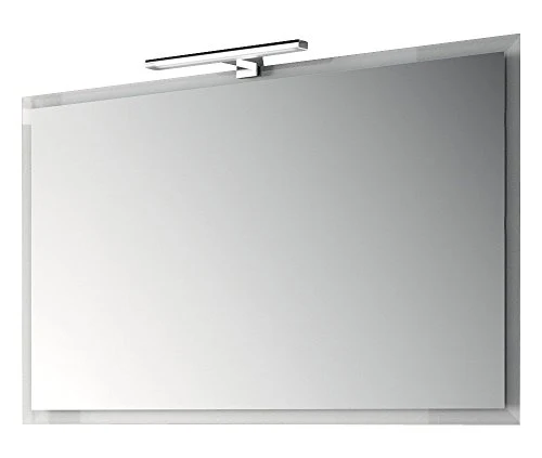 Yellowshop - Mobile Mobiletto da Bagno Sospeso Legno Cm 70 2 Ante Completo di Specchiera Lampada Luce LED E Lavabo Ceramic...
