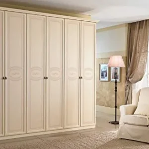 Zucca Mobili Armadio Classico 6 Ante H.248 patinato Beige con decori