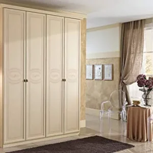 Zucca Mobili Armadio Classico 4 Ante H.248 patinato Beige con decori