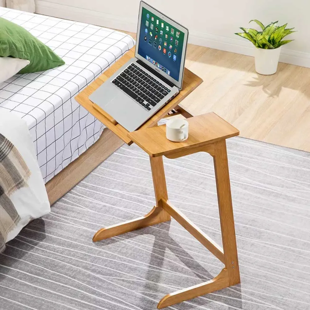 Tavolo Scrivania Porta PC Computer Reclinabile Tavolino Letto Divano legno