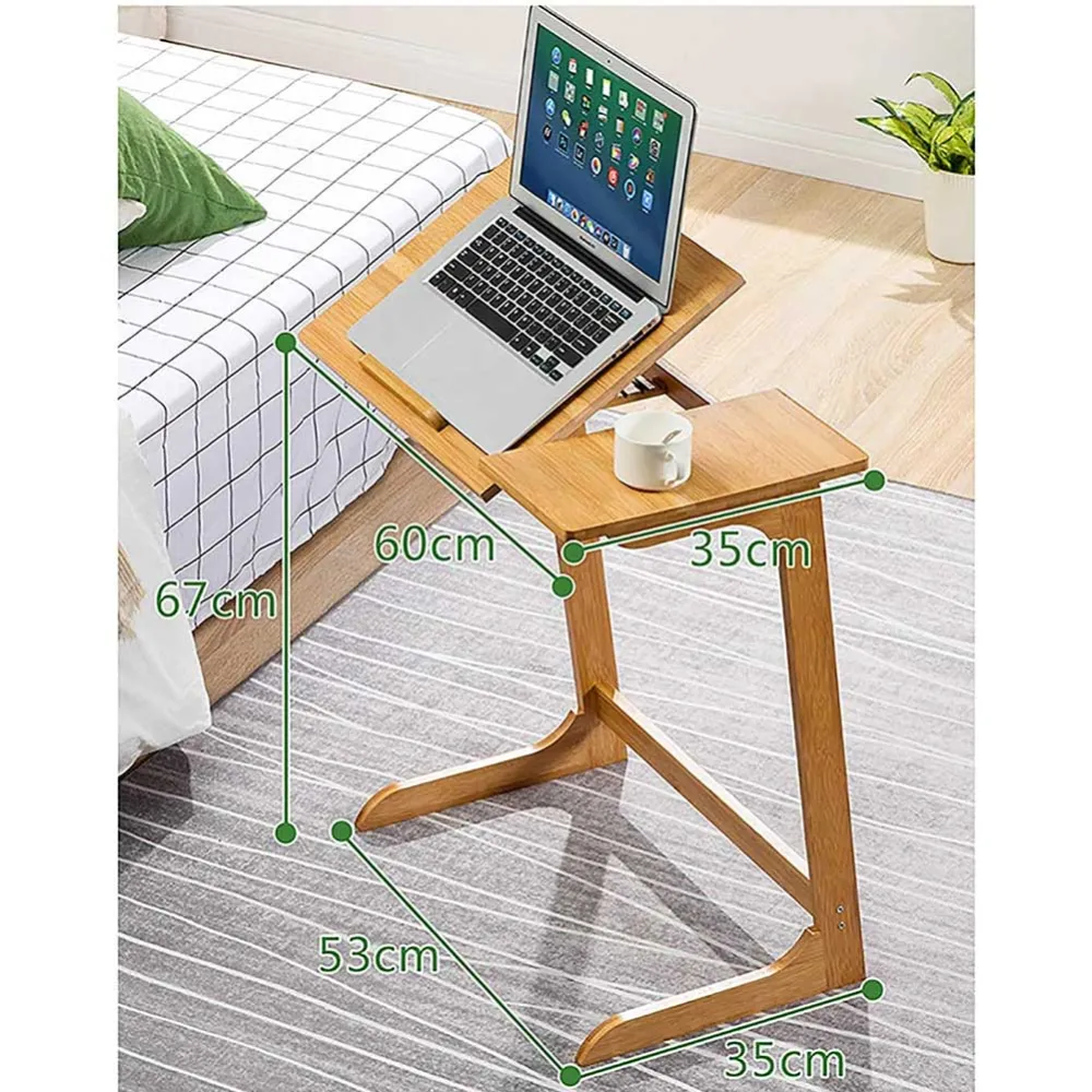 Tavolo Scrivania Porta PC Computer Reclinabile Tavolino Letto Divano legno