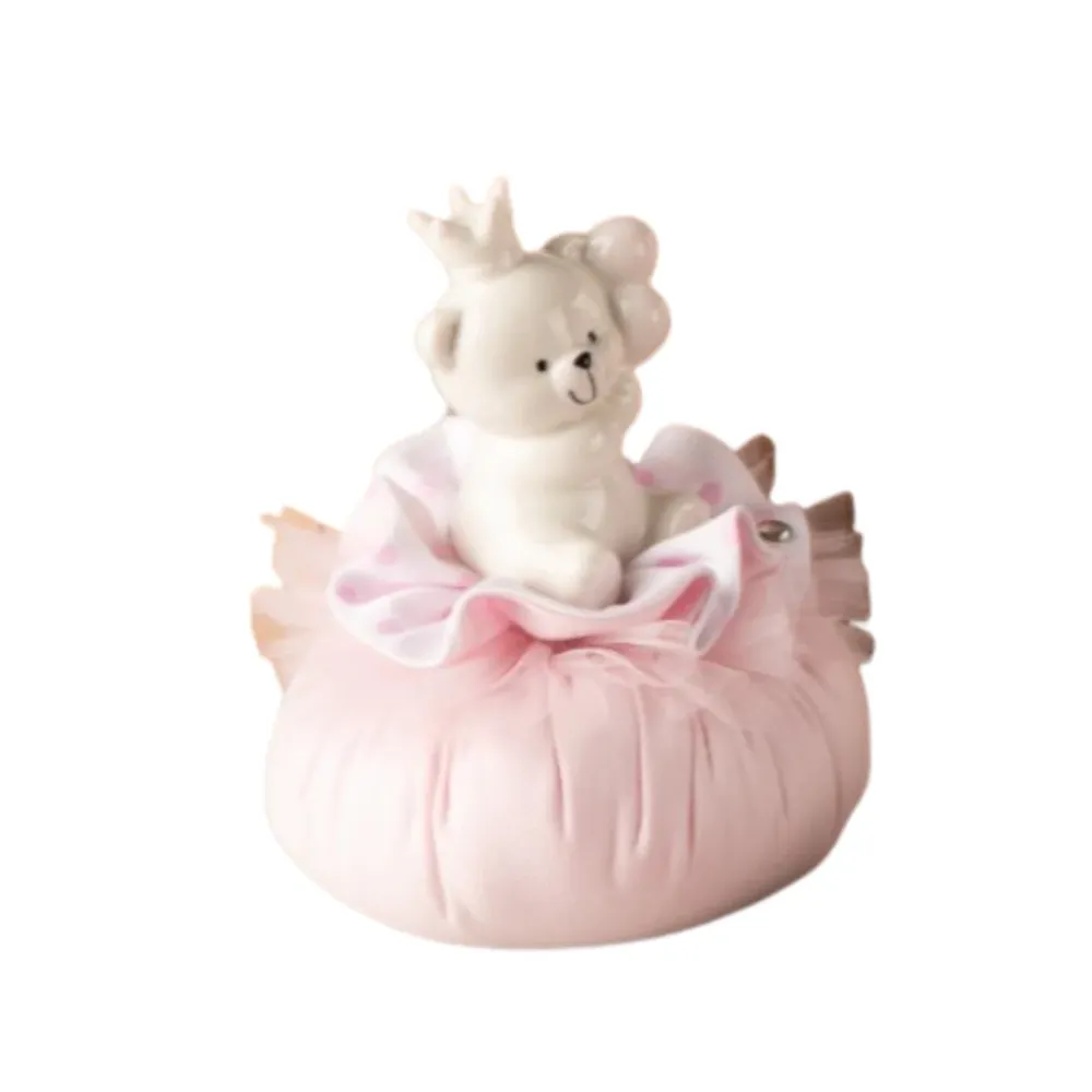 POUF ORSETTO ROSA L'INFINITO BOMBONIERE | porcellana | Ø15x21cm