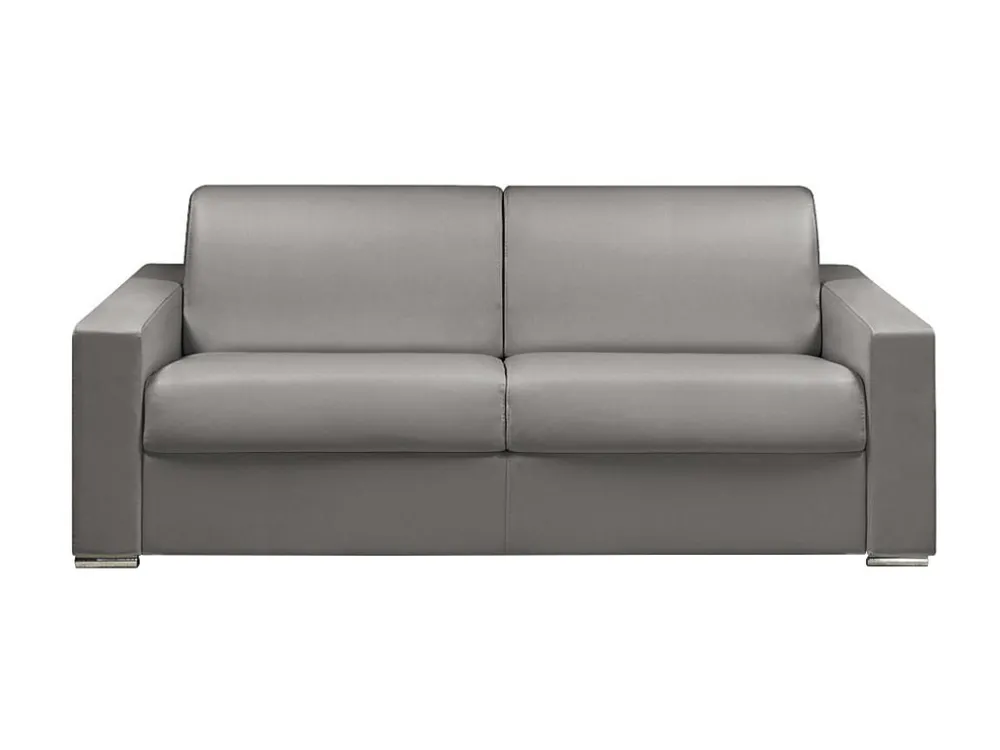 Divano letto ribalta 4 posti 14 cm similpelle Grigio CALITO con 6 Mesi di Garanzia