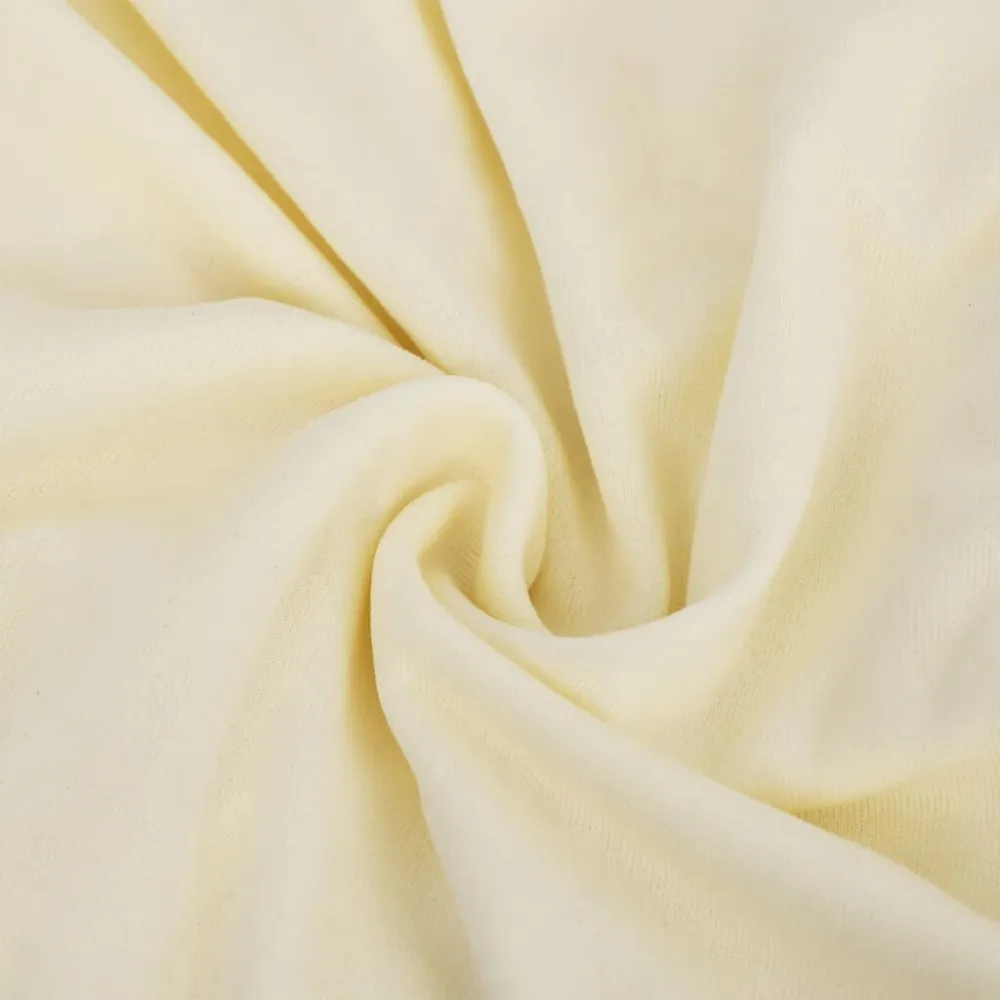 Fodera Elasticizzata Divano 4 Posti Jersey Poliestere Crema Acciaio al Carbonio