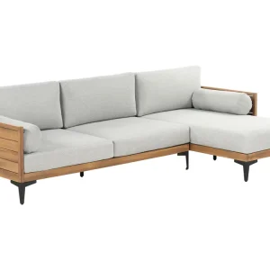Ricambio Originale OEM Divano angolare da giardino 4 posti legno di acacia grigio CAVEZZO