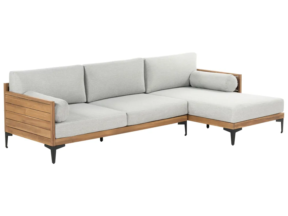 Ricambio Originale OEM Divano angolare da giardino 4 posti legno di acacia grigio CAVEZZO