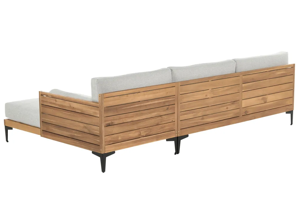 Ricambio Originale OEM Divano angolare da giardino 4 posti legno di acacia grigio CAVEZZO