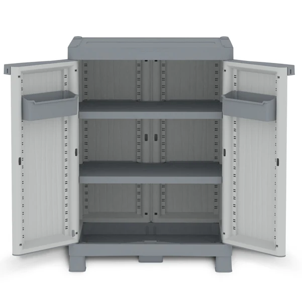 TERRY - 1002569 - Armadietto Domino Wave - Base 700UW - 2 ante - 70 x 43,8 x 97,6 cm - PPL - grigio - Terry - 71260 - Conf...