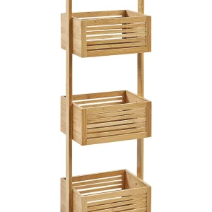 Armadietto da bagno legno di bambù chiaro WAVERLY
