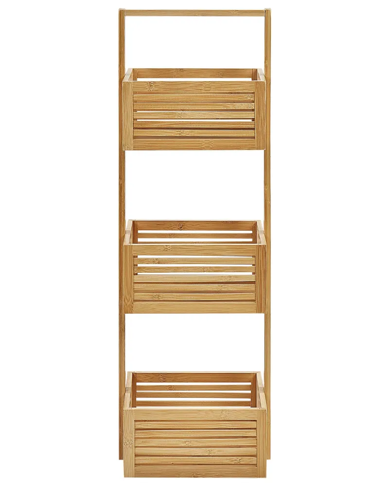 Armadietto da bagno legno di bambù chiaro WAVERLY