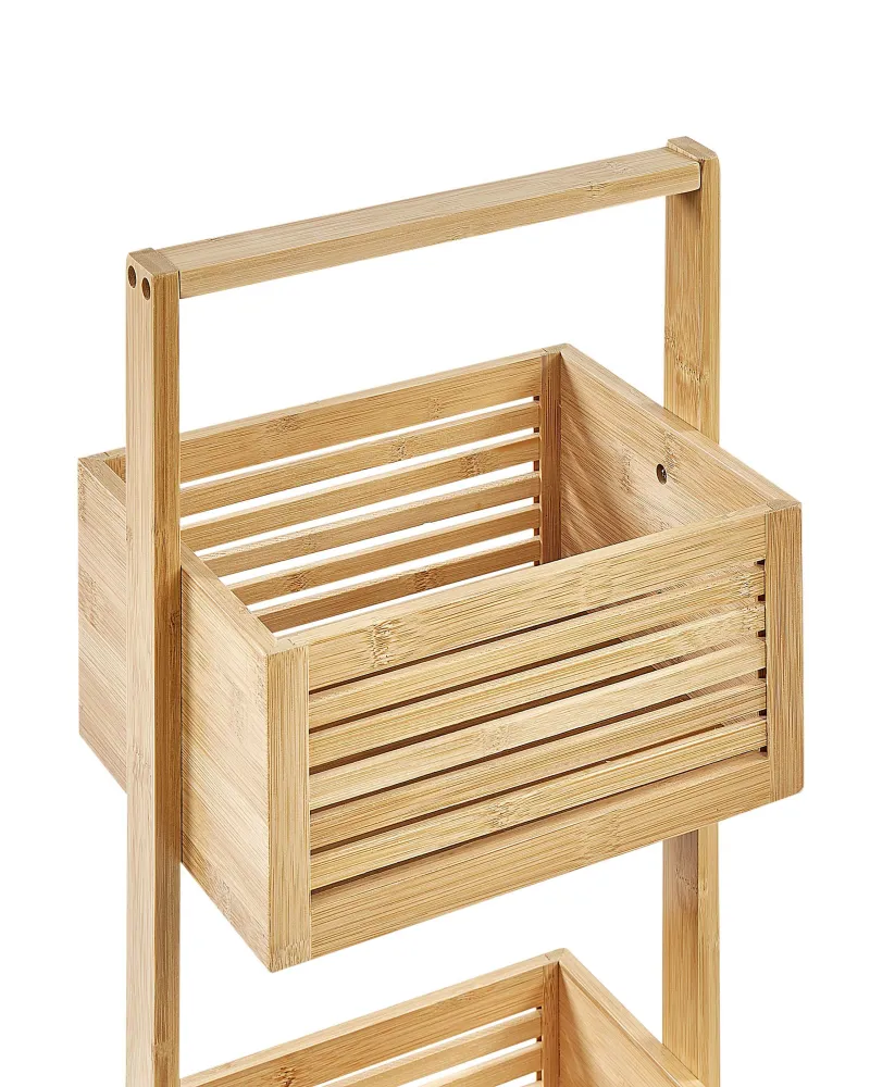 Armadietto da bagno legno di bambù chiaro WAVERLY