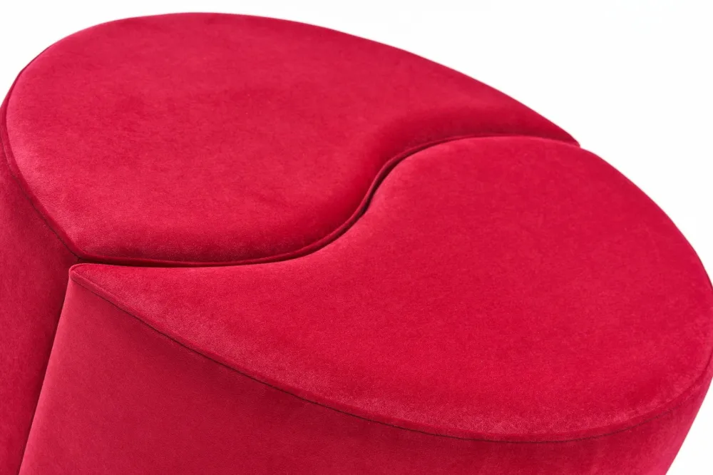 Set di 2 pouf puzzle Ratsel L43xH40cm Velluto rosso