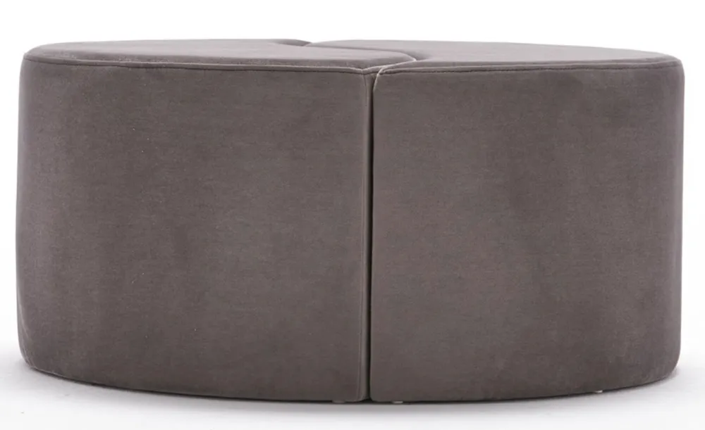 Set di 2 pouf puzzle Ratsel L43xH40cm Velours Taupe