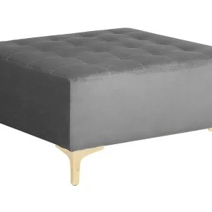 Ottomano velluto grigio ABERDEEN