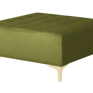 Ottomano velluto verde oliva ABERDEEN