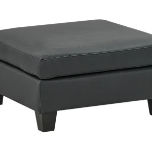 Pouf pelle sintetica nero UNSTAD