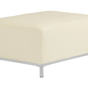 Pouf poggiapiedi ottomano pelle beige OSLO