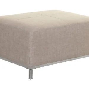 Pouf poggiapiedi ottomano tessuto beige OSLO