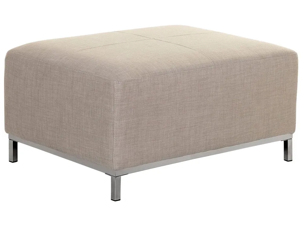 Pouf poggiapiedi ottomano tessuto beige OSLO