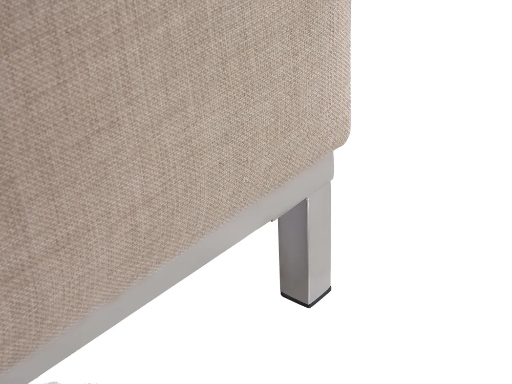 Pouf poggiapiedi ottomano tessuto beige OSLO