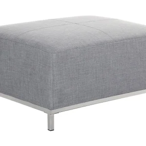 Pouf poggiapiedi ottomano tessuto grigio chiaro OSLO