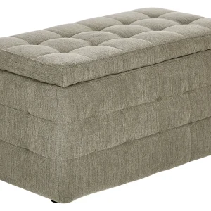 Pouf tessuto verde oliva con contenitore MICHIGAN