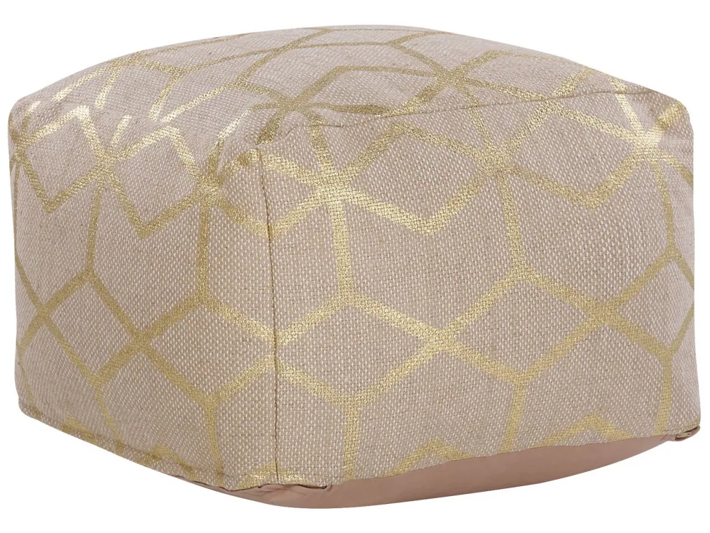 Palmare Compatto Pouf iuta camoscio 67 x 67 cm MAMALA