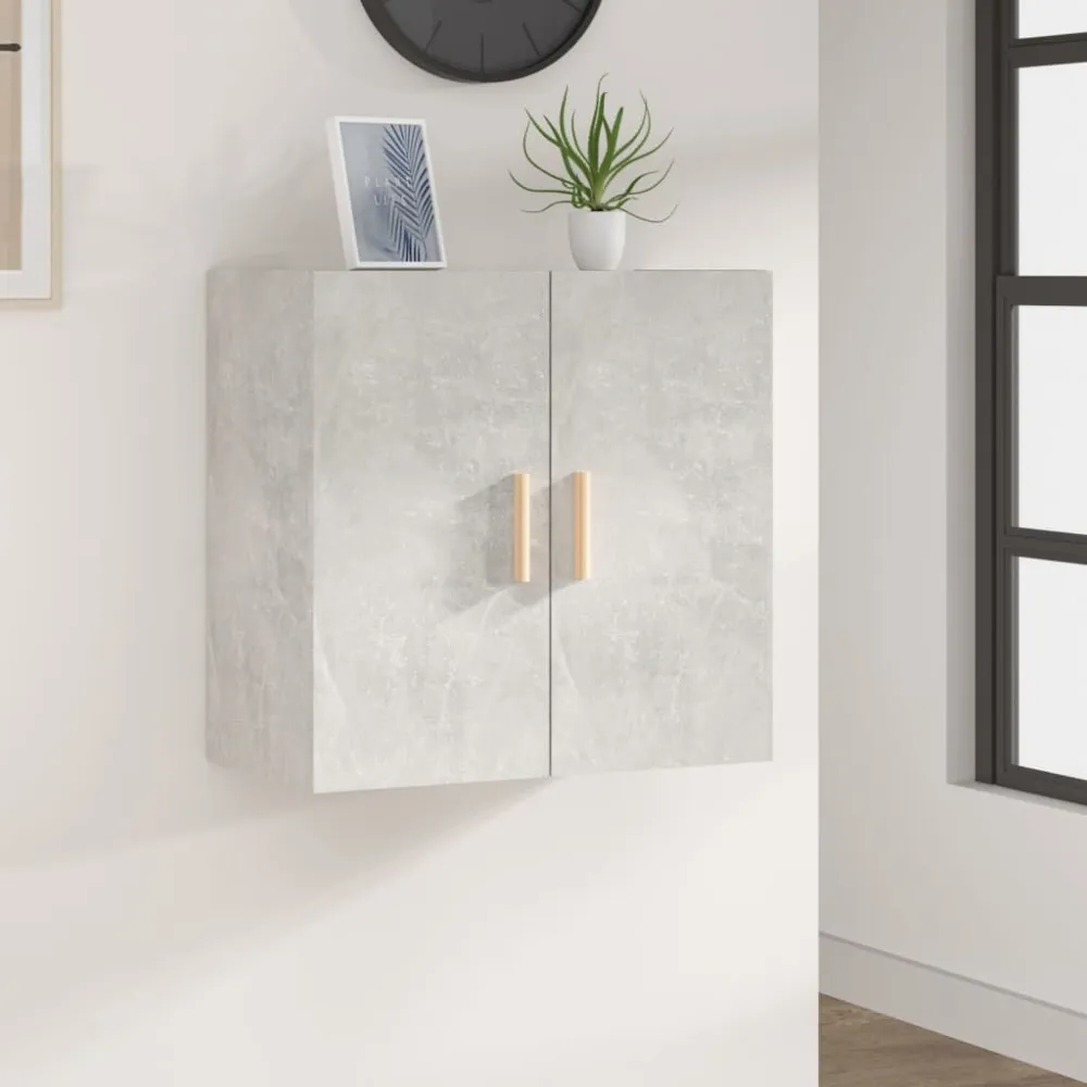 Armadietto Muro Grigio Cemento 60x30x60 cm Legno Multistrato