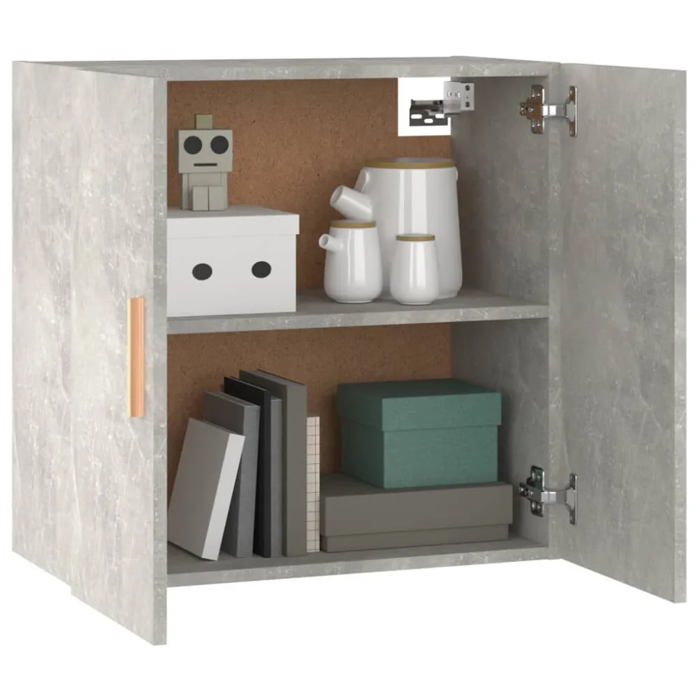 Armadietto Muro Grigio Cemento 60x30x60 cm Legno Multistrato