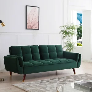 Divano letto 3 posti clic-clac Velluto Verde GULCAN