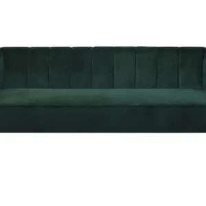 Divano 3 posti velluto verde smeraldo ALSVAG
