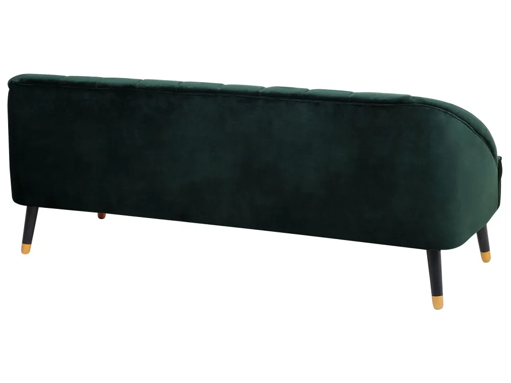 Divano 3 posti velluto verde smeraldo ALSVAG
